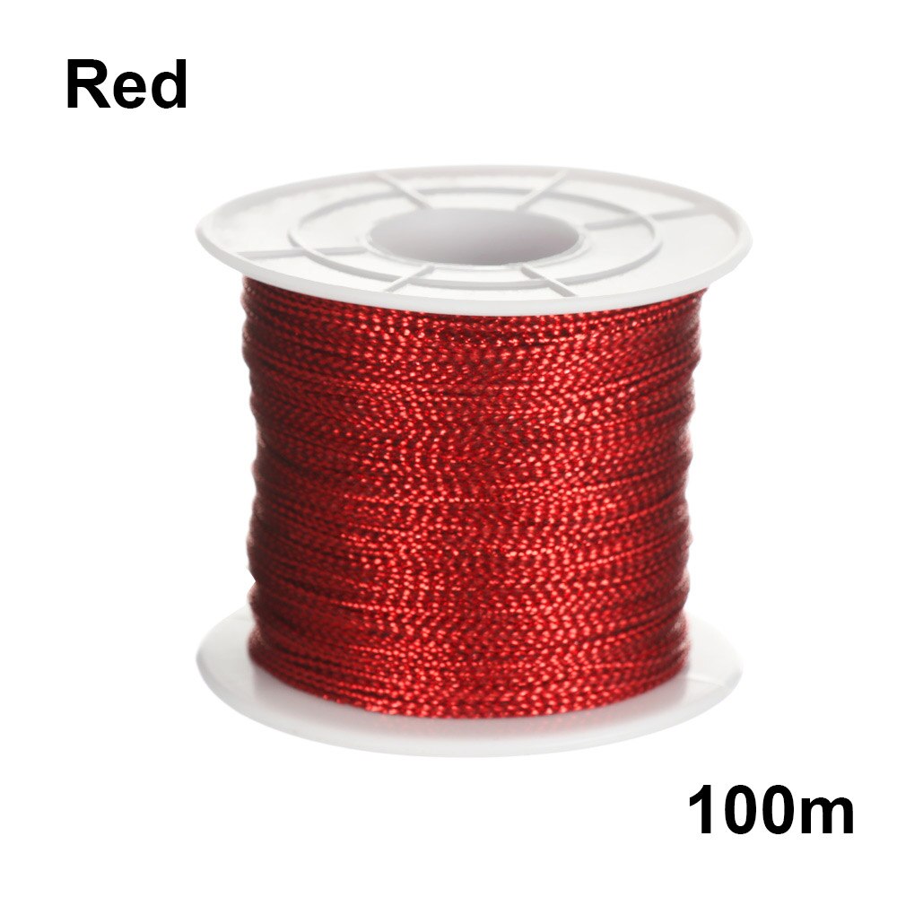 1Pc Gold/Silver 100m Durable Overlocking Sewing Machine Threads Polyester Cross Stitch Strong Threads for Sewing Supplies: B-Red-100m