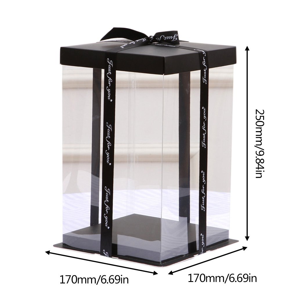 Rosenbox, bärenpuppenbox, plastikbox, verpackung, superklare, dicke schicht, transparente blumenbox, geburtstagstortenbox