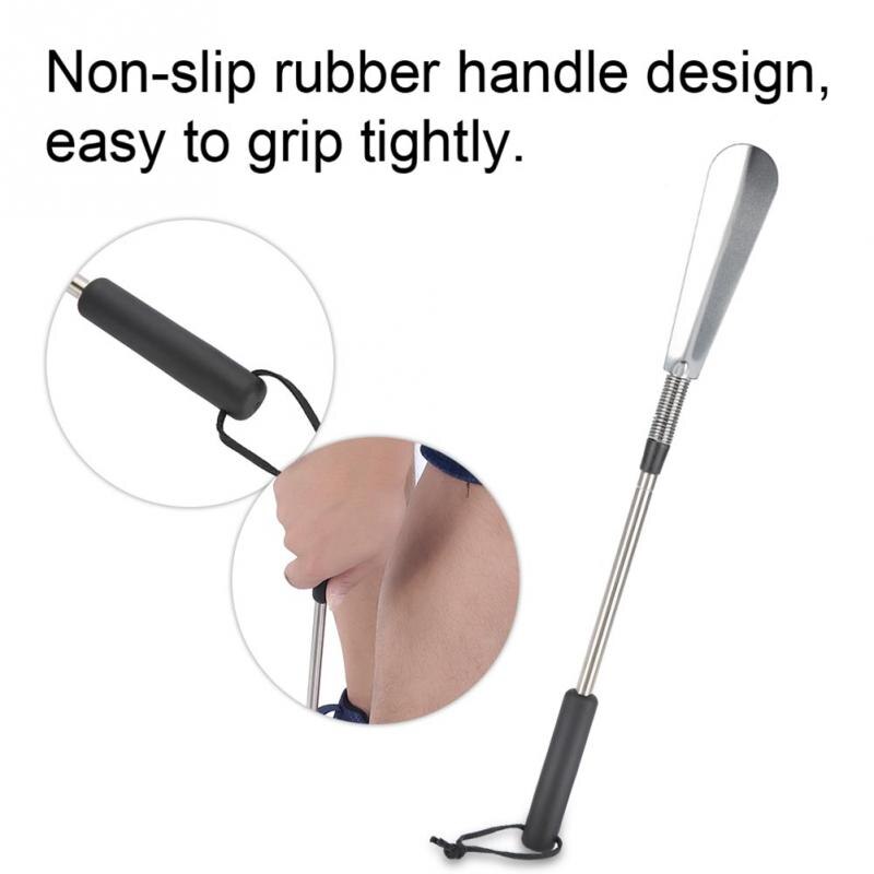 Draagbare Schoenlepel Telescopische Uitschuifbare Schoenlepel Rvs Inklapbare Steel Schoen Accessoire Voor Ouderen & Zwangere