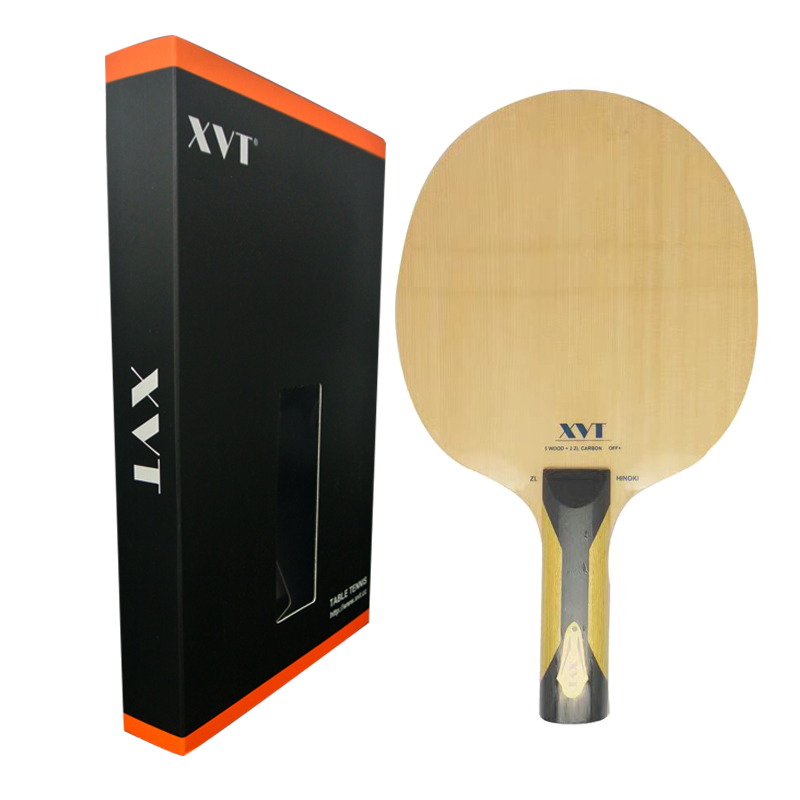 Highend XVT ZL HINOKI ZL Kohlenstoff Tischtennispaddel/Tischtennisschläger: gelb