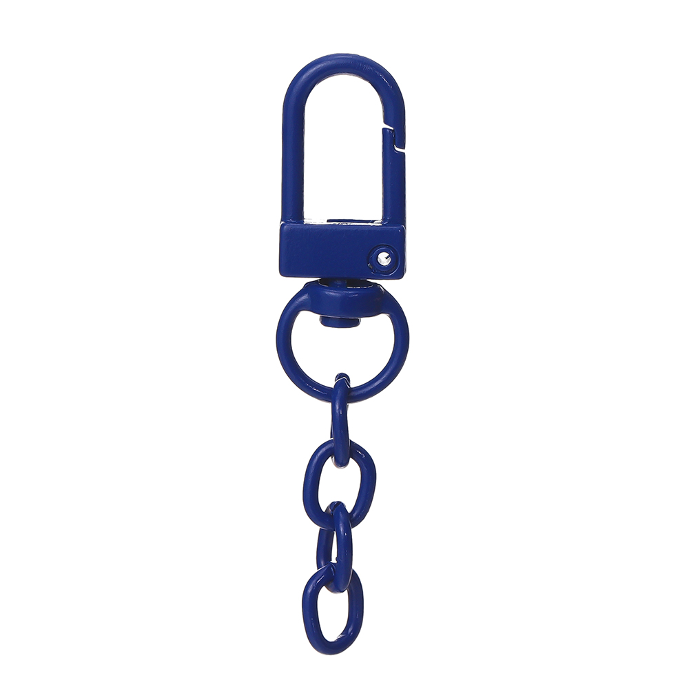 10pcs/lot Keyring Lobster Clasp Spring Buckle With Chains Colored Keychains For DIY Jewelry Making Key Ring Hooks Bags Buckle: Red