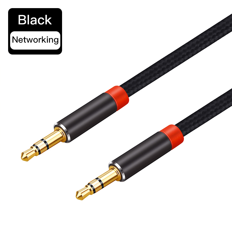 Lungfish AUX Cable Jack 3.5mm Audio Cable 3.5 mm Jack Speaker Cable 1m 2m 3m 5m for iphone Samsung xiaomi Car Headphone Speaker: braid black / 1m