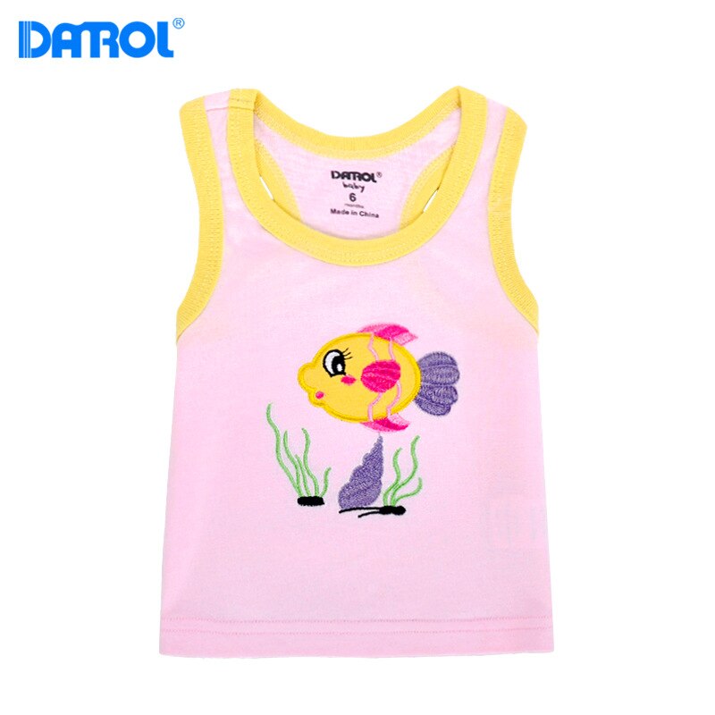 DANROL (5 stuks/partij) baby jongen meisjes katoenen ondergoed Pasgeboren Zuigelingen vest kids mouwloze T-shirt kinderen kleding babys tees