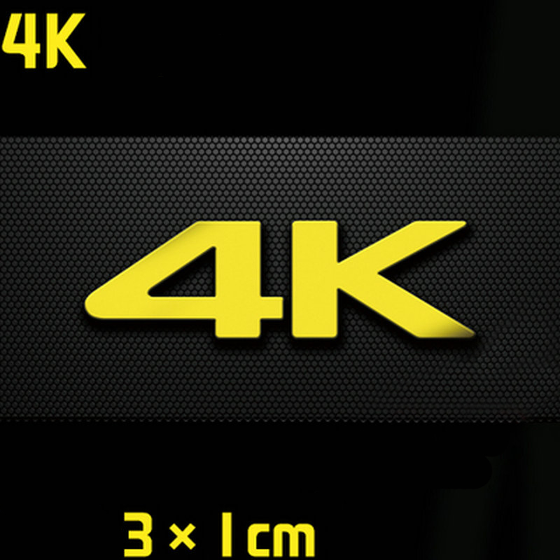 Etiqueta 4K HDR FHD HD, Monitor de TV, cine en casa, teléfono móvil, pegatina de Metal, pegatina de transferencia: E