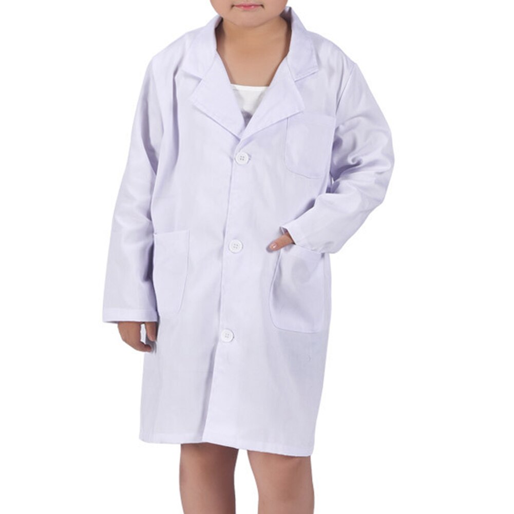 Children White Lab Coat Laboratory Kids Boys Girls Warehouse Doctor Work Wear Hospital Technician Uniform Clothes: WhiteXL