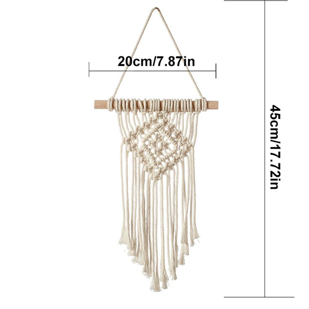 Boho Wall Hanging Macrame Handwoven Tassel Tapestry Decorative Wall Hanging Dream Catcher Pendant For Living Room Bedroom Decor