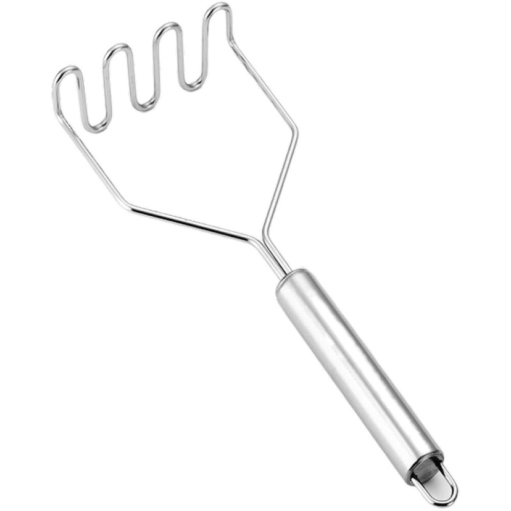 Kitchen Potato Press Stainless Steel Potato Masher Wave Shape Kitchen Round tube handle potato line pressure