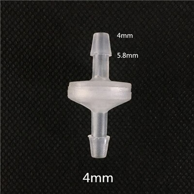 1Pcs 3mm-12mm Mini Plastic One Way Non Return Flow Back Check Valve For Oil Water Tube: 4mm
