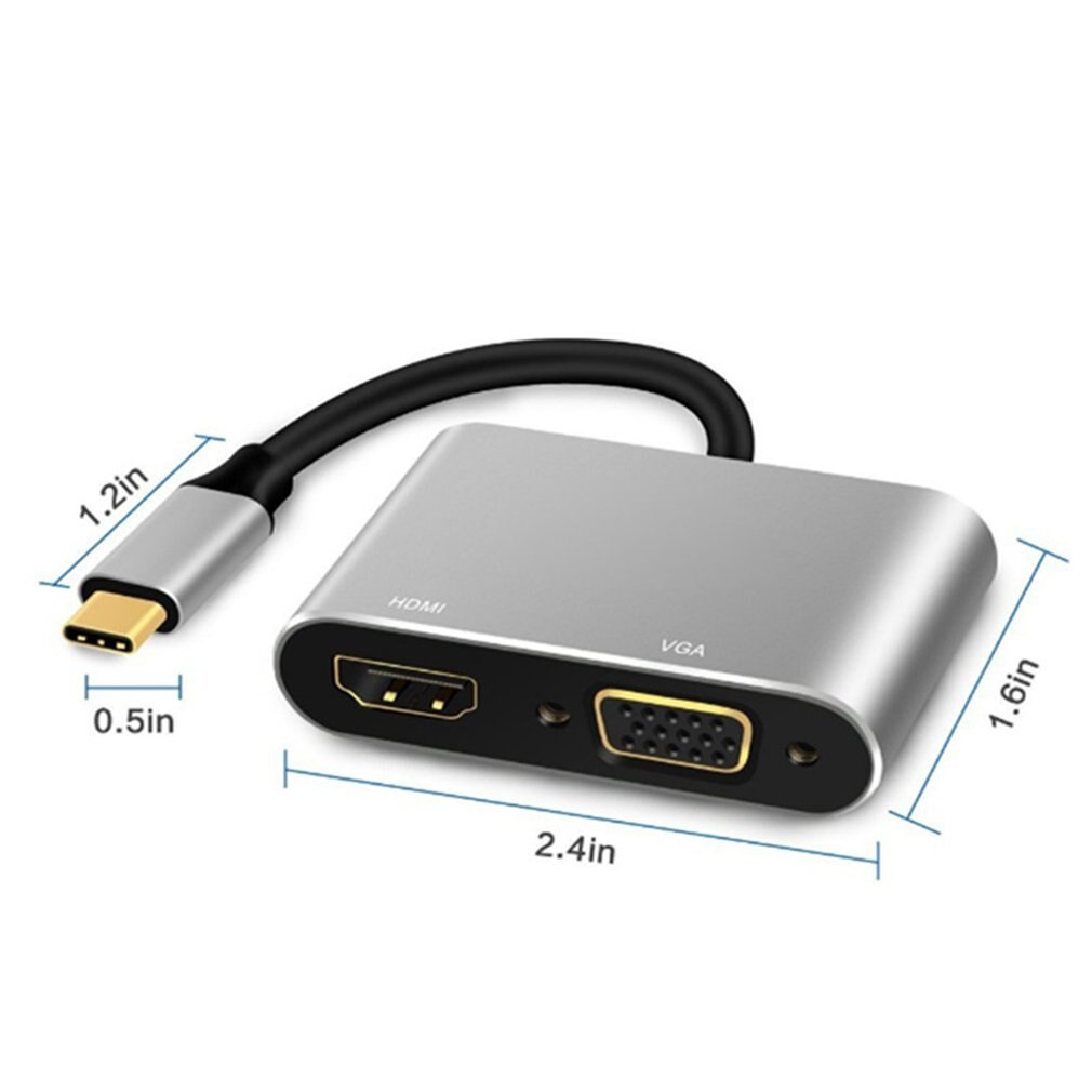 Tipo c para hdmi vga adaptador 4k tipo c USB-C hub conversor de vídeo adaptador para macbook usb 3.0 docking station