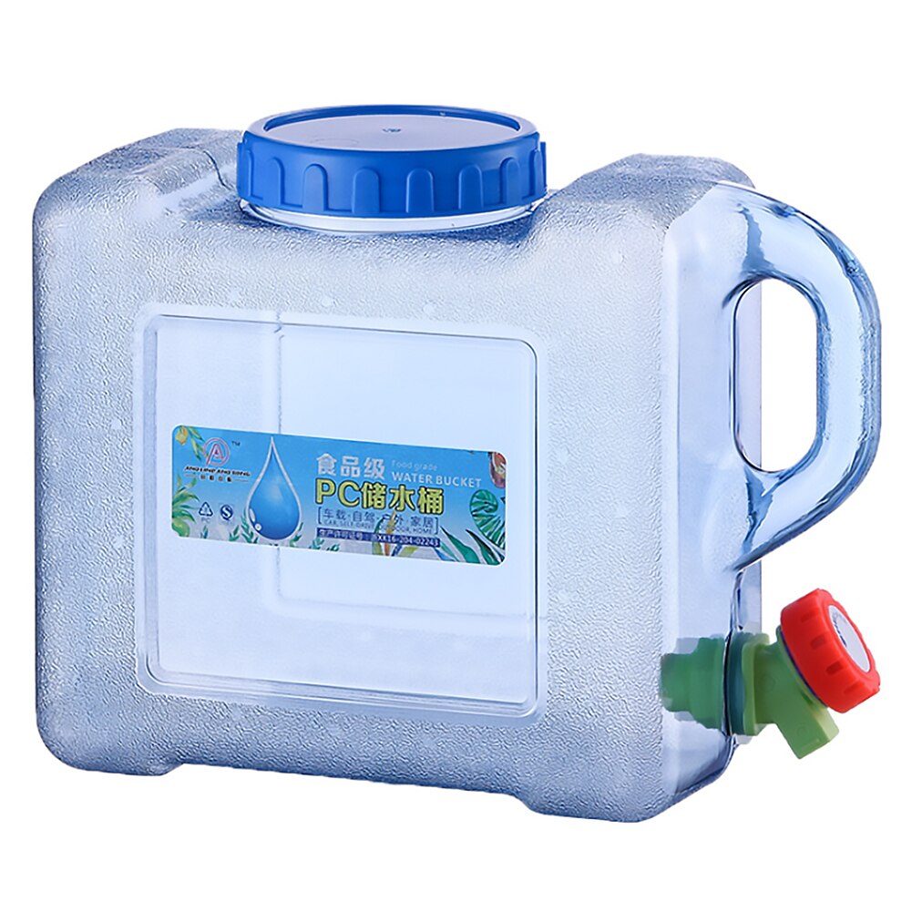 7.5/8/10/12/15L Capaciteit Outdoor Water Emmer Draagbare Rijden Wateater Emmer Draagbare Tank Container met Kraan Voor Camping: 24X12X22
