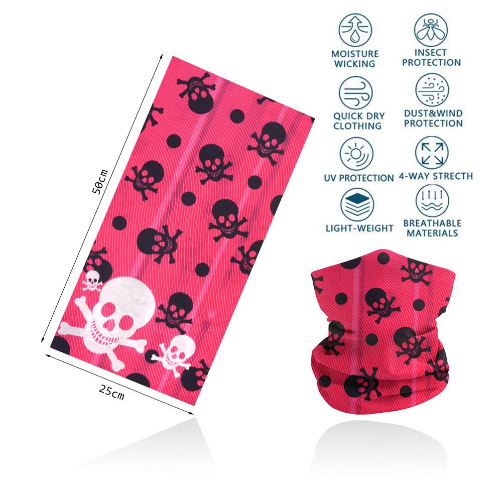 Ademend Schedel Halsbeenkap Voor Fietsen Wandelen Vissen Uv-bescherming Quickdry Zwart Bandana Mannen Vrouwen Art Printing Sjaal: Goud