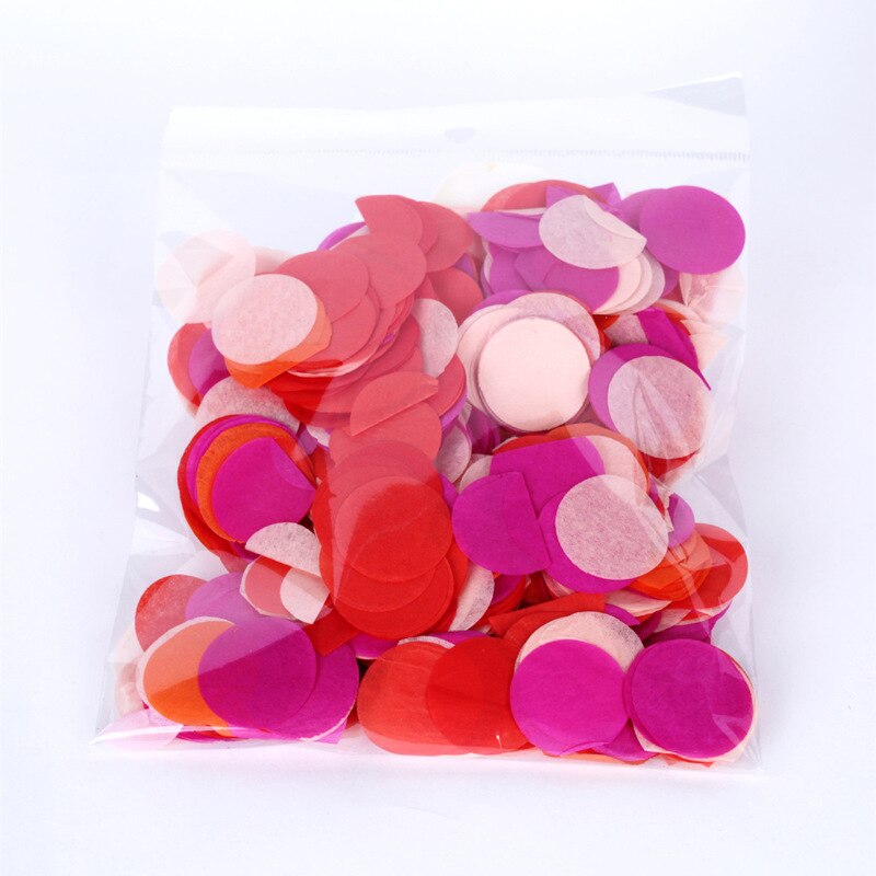 10g/pack 2.5cm Round Tissue Paper Confetti Mix Color For Birthday Party Wedding Decoration Clear Bubble Balloons Filler Confetti