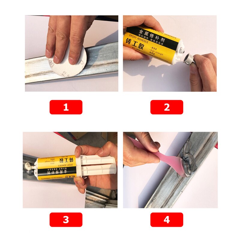 Metaallijm, industriële metaalreparatiepasta, hittebestendige, koudlasmetaalreparatiepasta, waterdichte bouwmaterialen