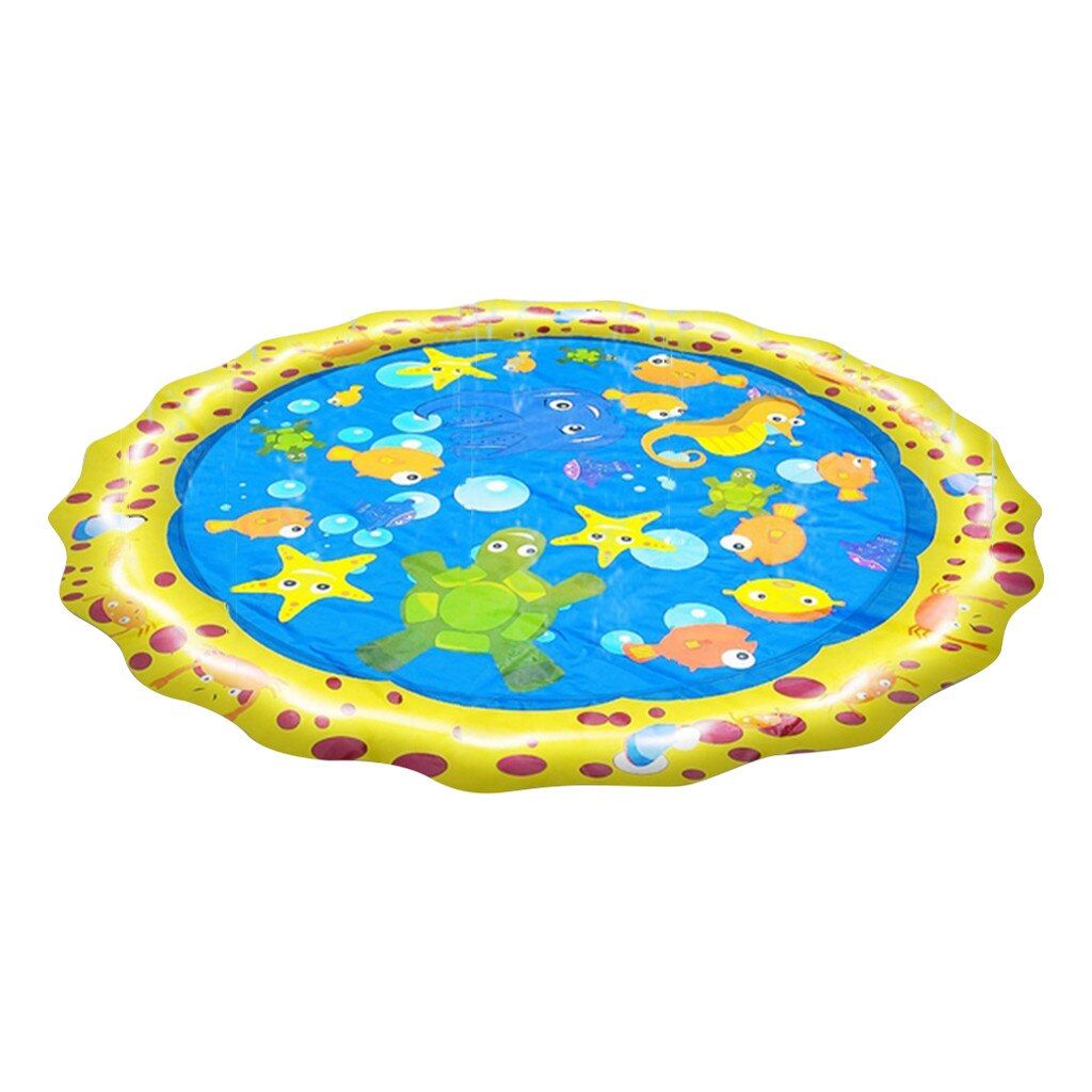 Childrens Water Splash Play Mat Opblaasbare Spray Water Kussen Zomer Kids Play Water Mat Gazon Games Pad Sprinkler Spelen Speelgoed out: Default Title