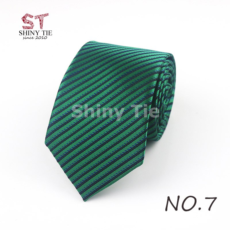 Menns polyester slips formell 7cm stripete hals slips business svart blå vintage gravatas for bryllupsfest dress: 7