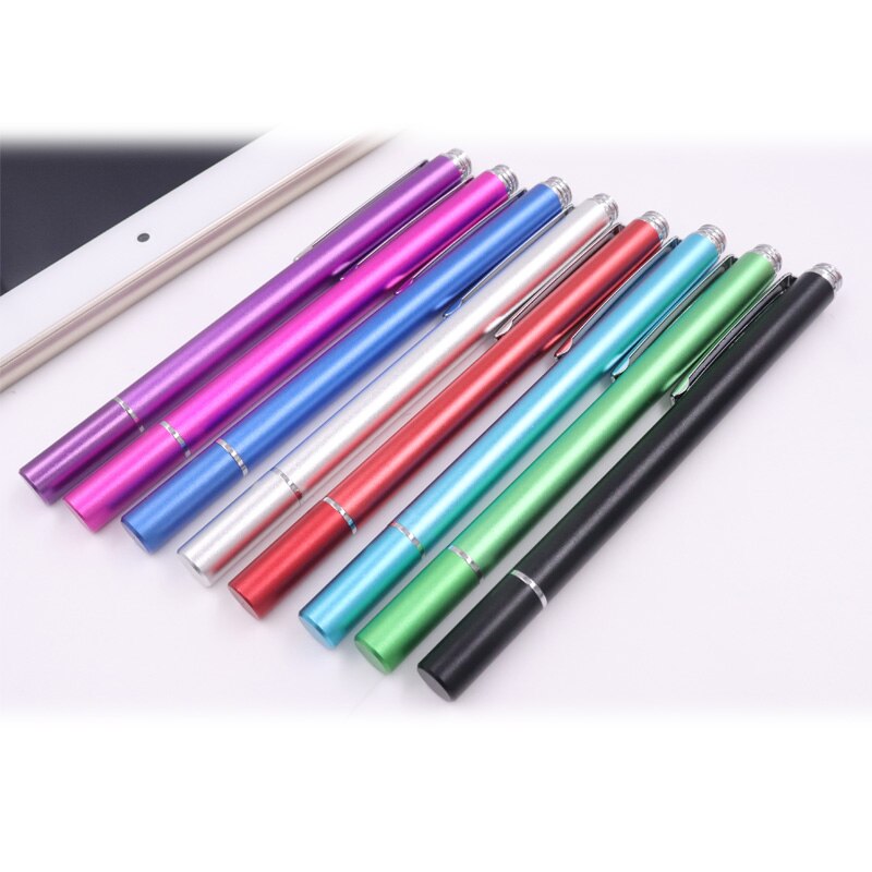 disc tip stylus touch pen with metal clip for your study and work