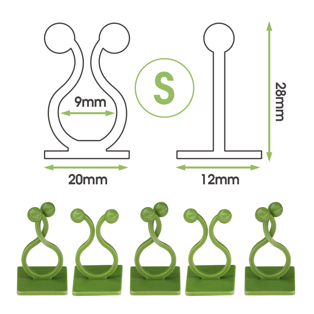 Self-Adhesive Hook for Climbing Plants Fixing to Wall Fixture Clips Supporting Wire Fastener Indoor Garden Home Vines Traction: L / Orange