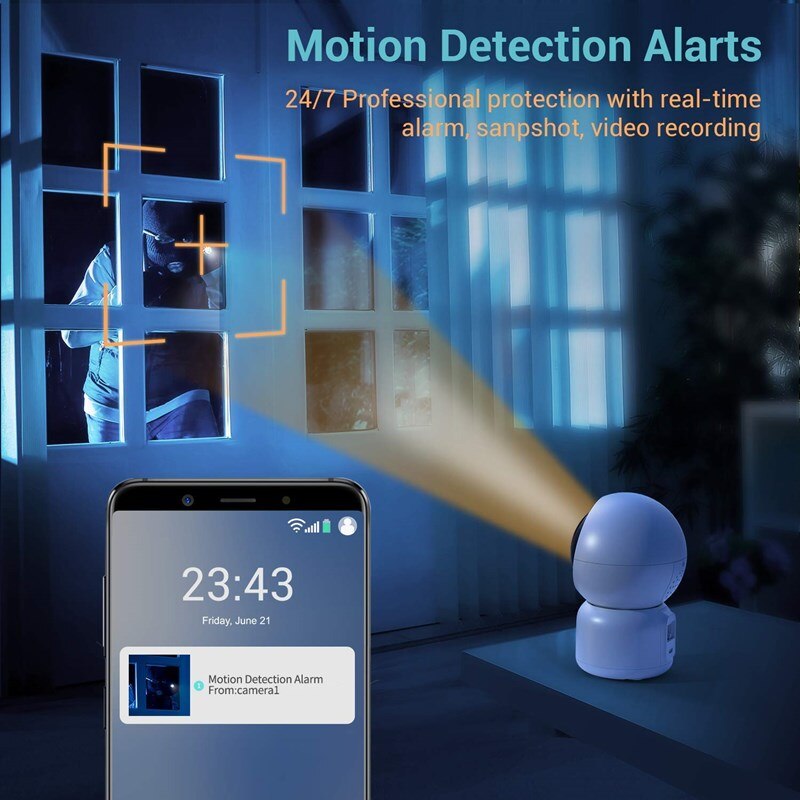 1080P Tuya WiFi IP Smart Camera Alexa Google Camera For Phone Indoor Home Security Motion Detect Auto Tracking Baby Care Monitor