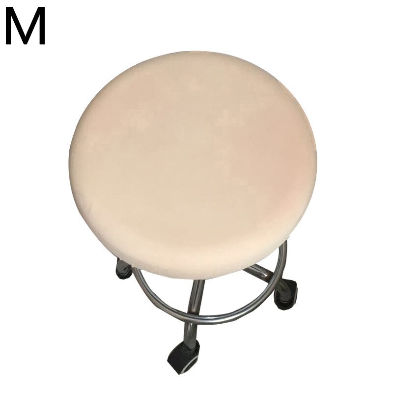 Ronde Stoel Cover Barkruk Cover Elastische Seat Cover Stoel Protector Effen Kleur Thuis Stoel Hoes Spandex Chaircover: M