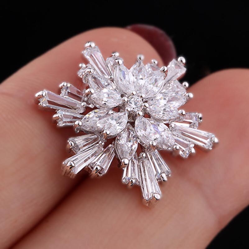 Broche de revers flocon de neige pour femmes, broche de pour vêtements d&#39;hiver, accessoires de , bijoux, directe