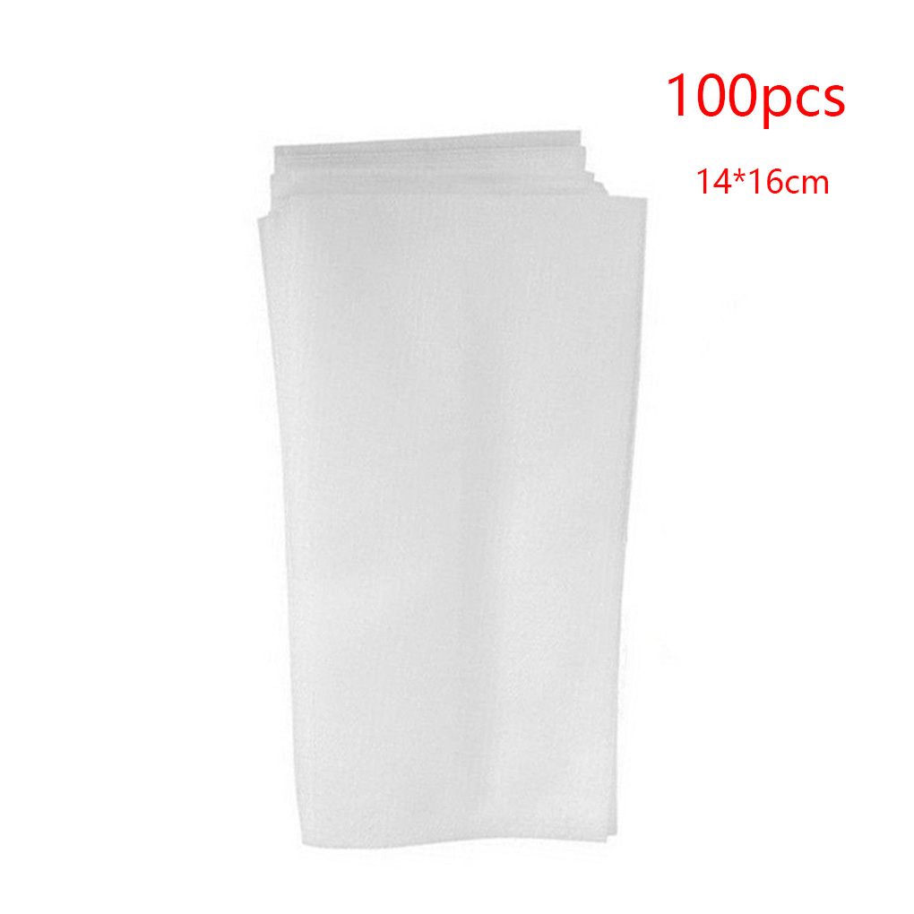 100pcs Biodegradable Seed Starter Bags Breathable Plant Nursing Growing Pouch Vegetable Flower Plant Grow Bags: 14 multiply 16 cm