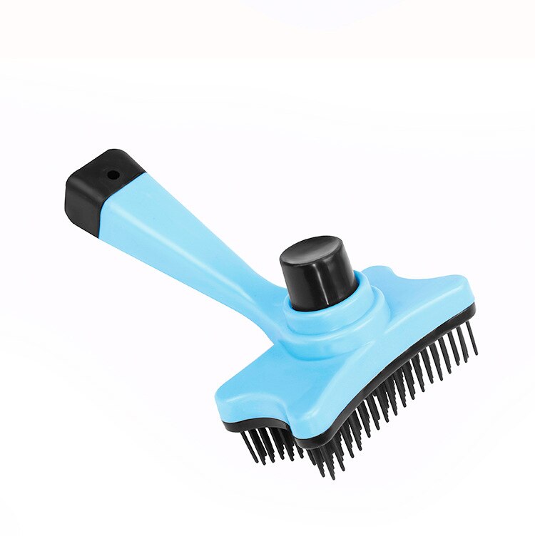 Hond Pet Hair Remover Grooming Toll Kam Huisdier Borstel Kammen Voor Katten Bont Reiniging Pet Grooming Supplies Automatische Haar Borstel trimmer: Blauw