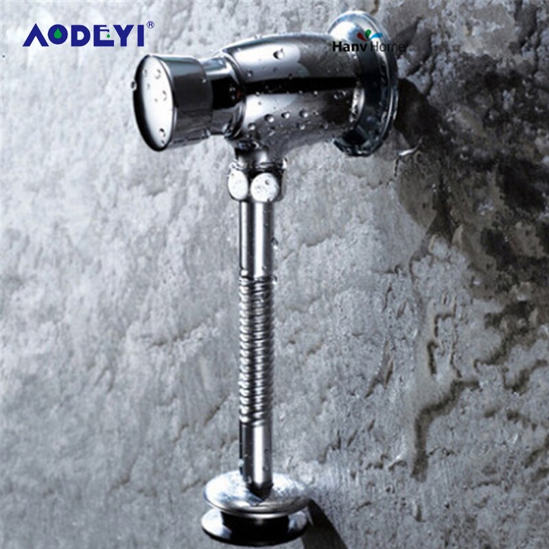 Aodeyi messing toilet urinal skylleventil manuel badeværelse skammelventil selvlukkende skylning tidsforlænget tryk type vægforsinkelse urinal
