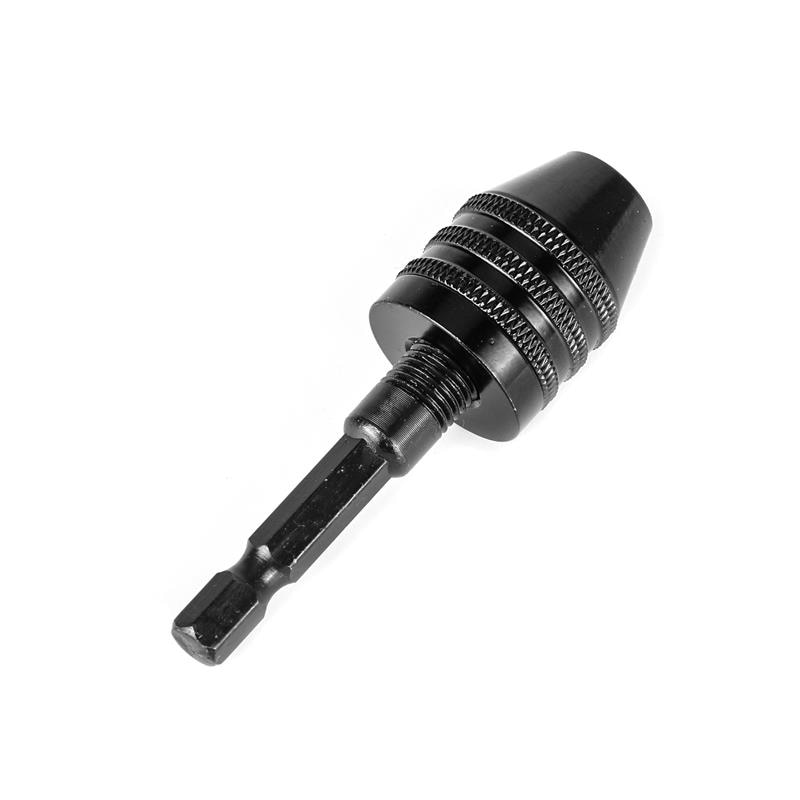 Borepatron klip adapter konvertering hurtigt skift sekskantet skaft nøglefri fastspænding 0.3-6.5mm bor træbearbejdning 1/4 tommer