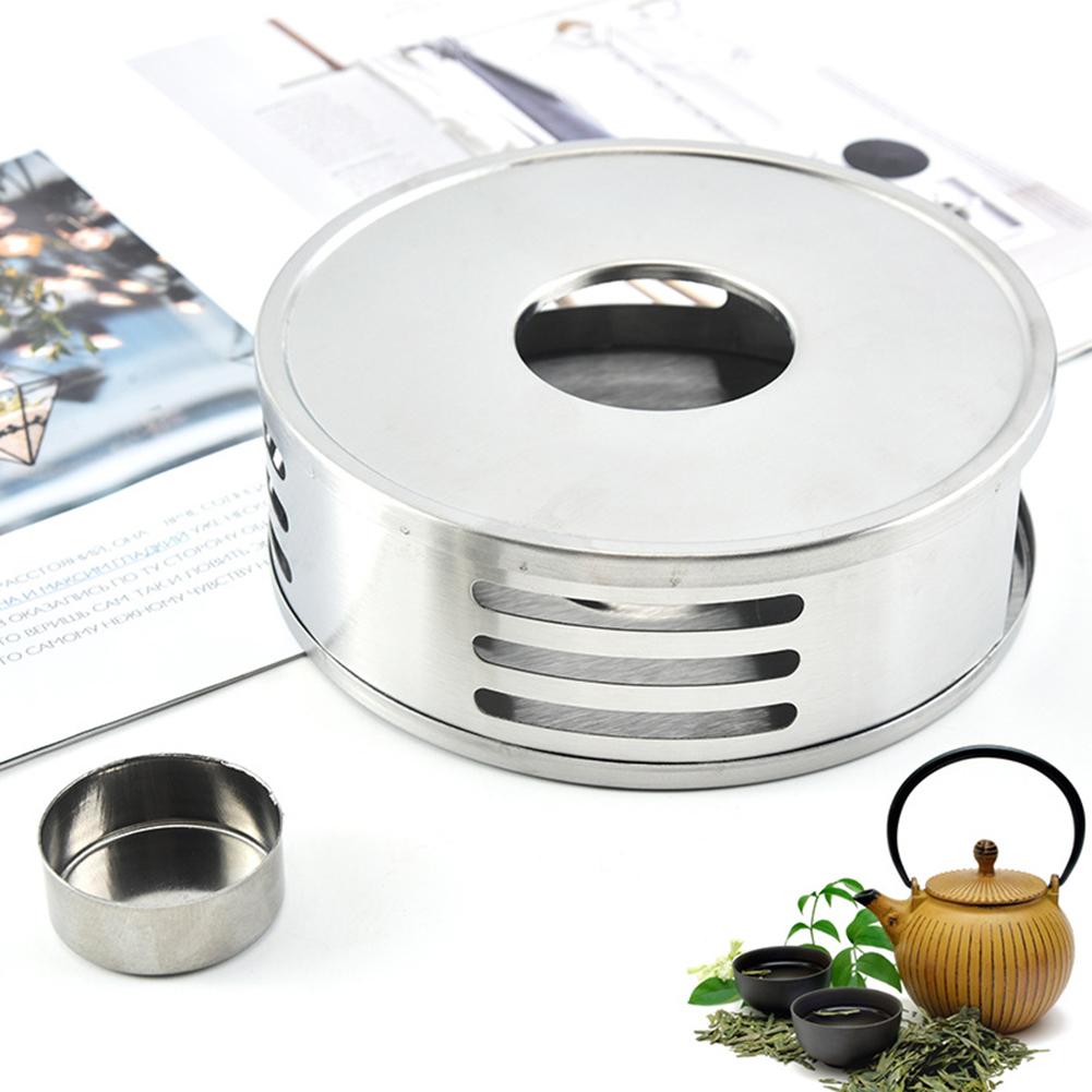 Base térmica para calentar café, agua, té, vela de acero inoxidable, calentador de tetera resistente al calor, Base de aislamiento, soporte para velas, accesorios para té