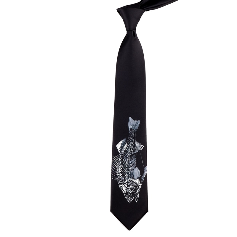 Cravate 7CM pour hommes et femmes, Original, impression amusante, rétro, décontracté personnalité artistique, cravate avec croquis pour étudiants,