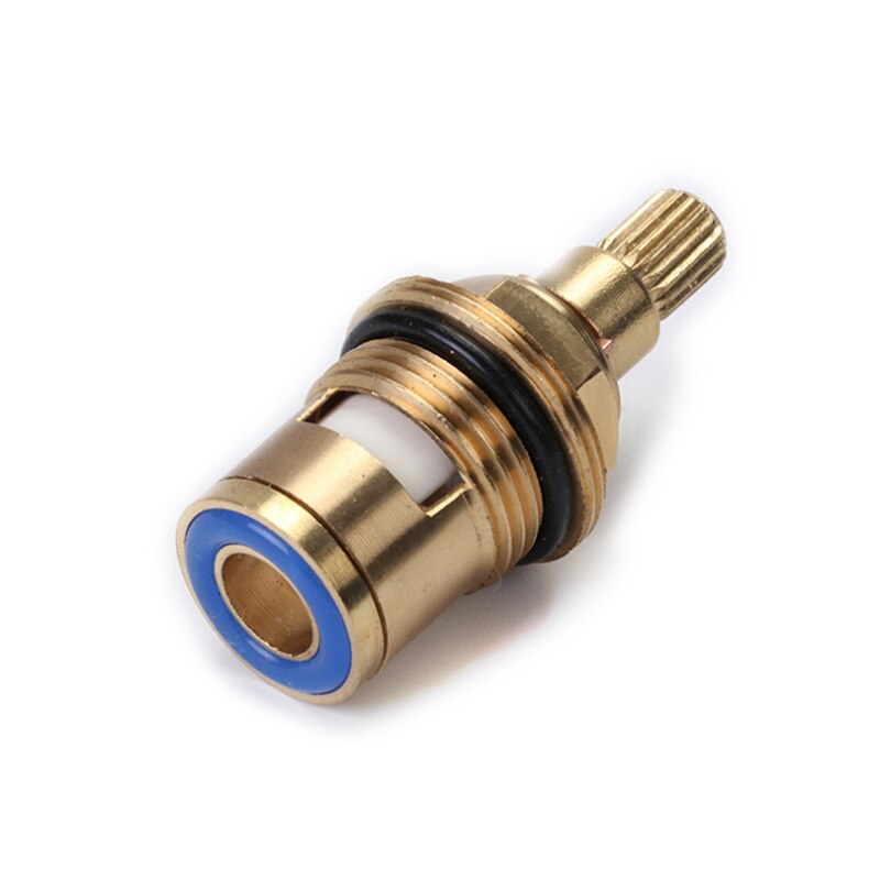 2 Pack Faucet Replacement Brass 1/2 Turn Ceramic Disc Cartridge – Hot & Cold Tap Valve, Gold, Quarter Turn