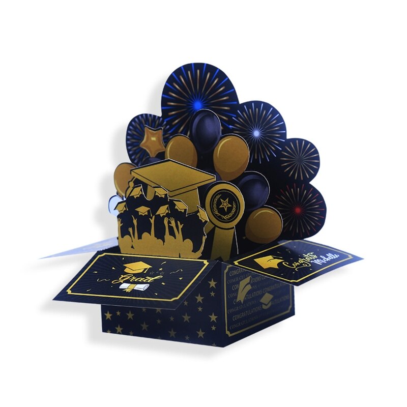 3D Pop Up Card Handmade Graduation Greeting Cards Congratulations Card for College High School Congrats Grad Cards
