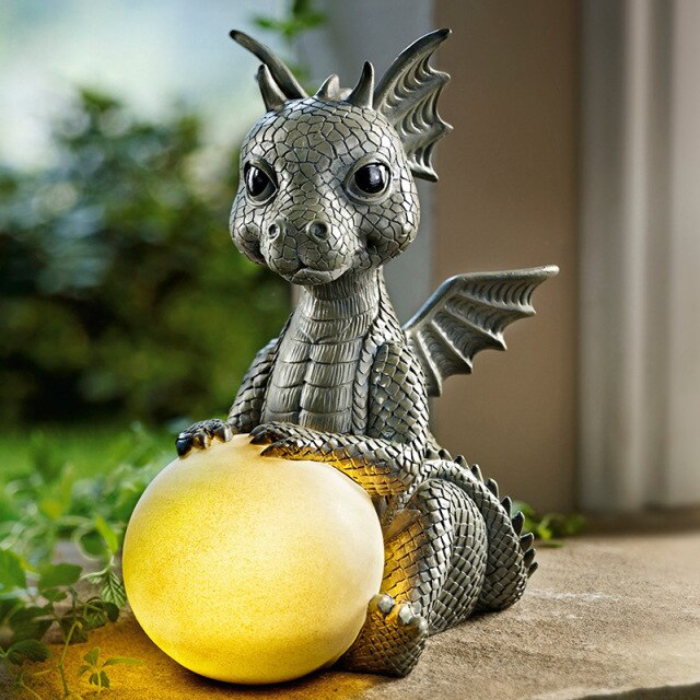 (meditated For Statue Cool Fantasy Dragon) Things - Anyone Fans Who Lovers Dragon Meditated Garden: Sitting Dragon