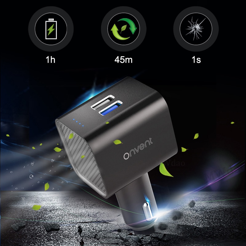Mwdao Auto Luchtreiniger Voertuig Luchtverfrisser Ionisator Negatieve Ionen Ozon Ozonizer Geur Eliminator Usb Voor Auto Snel Opladen
