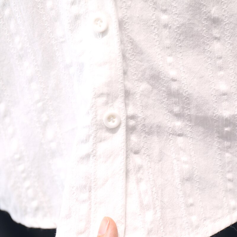 Camisas de manga larga para niños y niñas, Tops de algodón bordados, blusa blanca a la , ropa de primavera y otoño para adolescentes