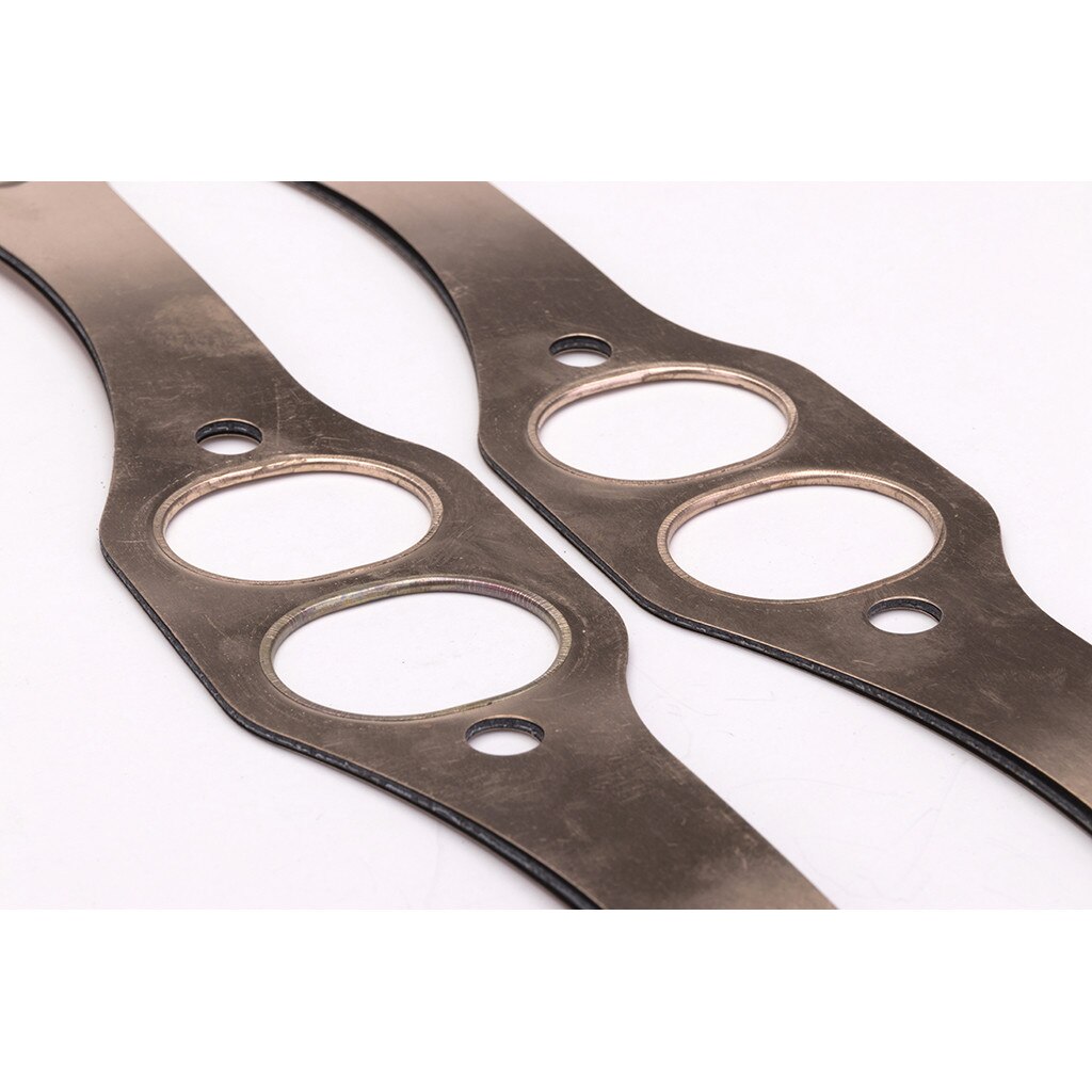 SBC Oval Port Header Exhaust Gaskets For Chevy 327 305 350 383 Reusable Manufacturer Part Number SI-AT58020 OEM PH306 Metal 8Z