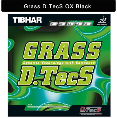 Tibhar Gras D Tecs Tafeltennis Rubber Lange Pips Tensor Ping Pong Rubber Gemaakt In Duitsland: 1pc OX BLACK