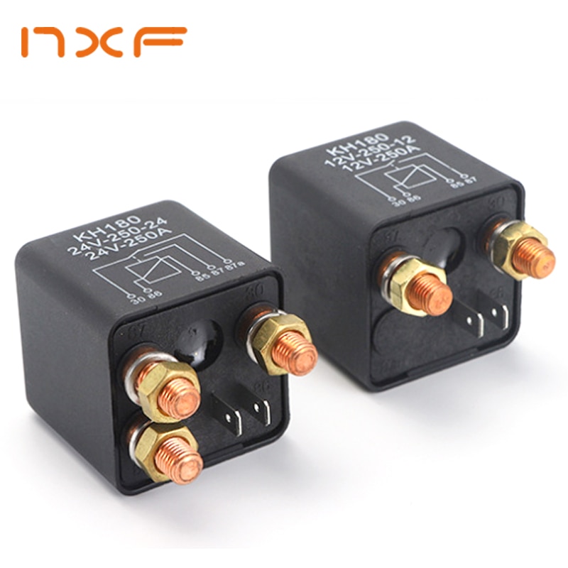 Auto Relais 12V 24V 250A Continue Type High Power Motorfiets Batterij Schakelaar Terminal Automotive Starter Relais Socket