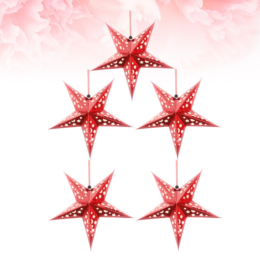 6 PCS ABAT-JOUR En Papier Pentagramme Lanterne De Noël Décorations EUR 21,67 - PicClick FR
