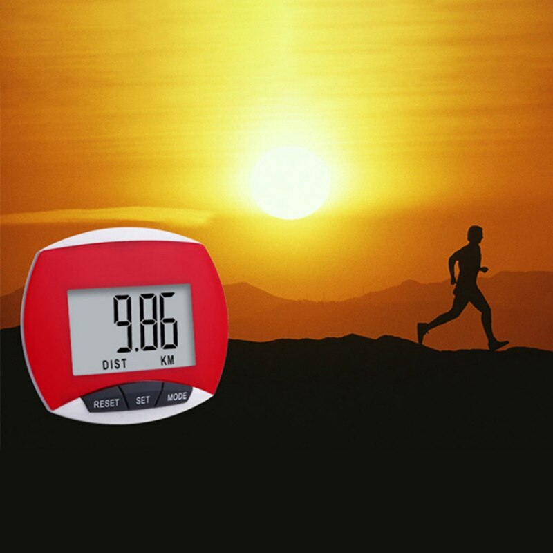ABS plastic Multi-Function Mini Waterproof Digital Pedometer Step Movement Calorie Counter Fitness Equipment
