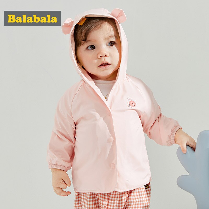 Balabala かわいいコートベビー子供服トップス 新しいフード付き長袖ファッションスウィートガールトップス