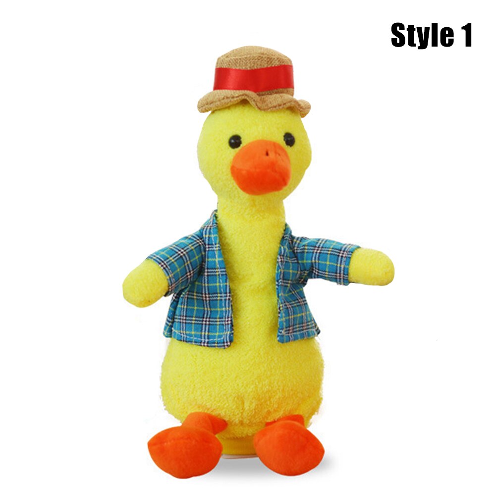 électrique répétition canard chant enregistrement Nod apprendre à parler jouets éducatifs électrique en peluche poupée pour enfant adulte LBV