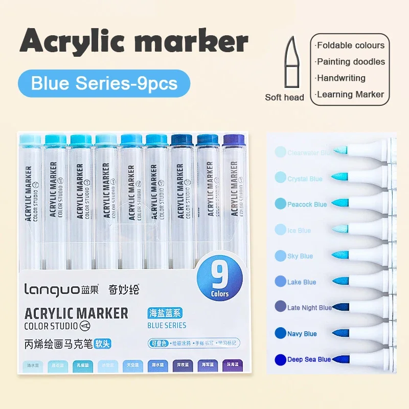 Conjunto de marcadores de tinta acrílica languo 144 cores marcadores de arte pintura desenho caneta graffiti para pedra disco cartão sapato vidro arte suprimentos: Branco