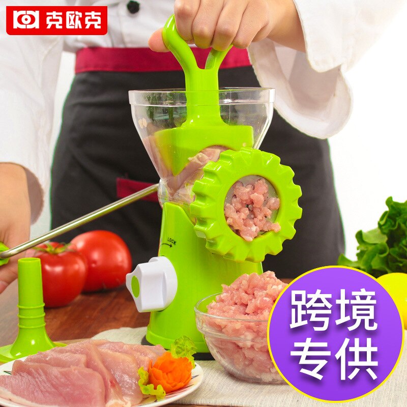 Manual meat grinder household small sausage stuffer hand crank stainless steel