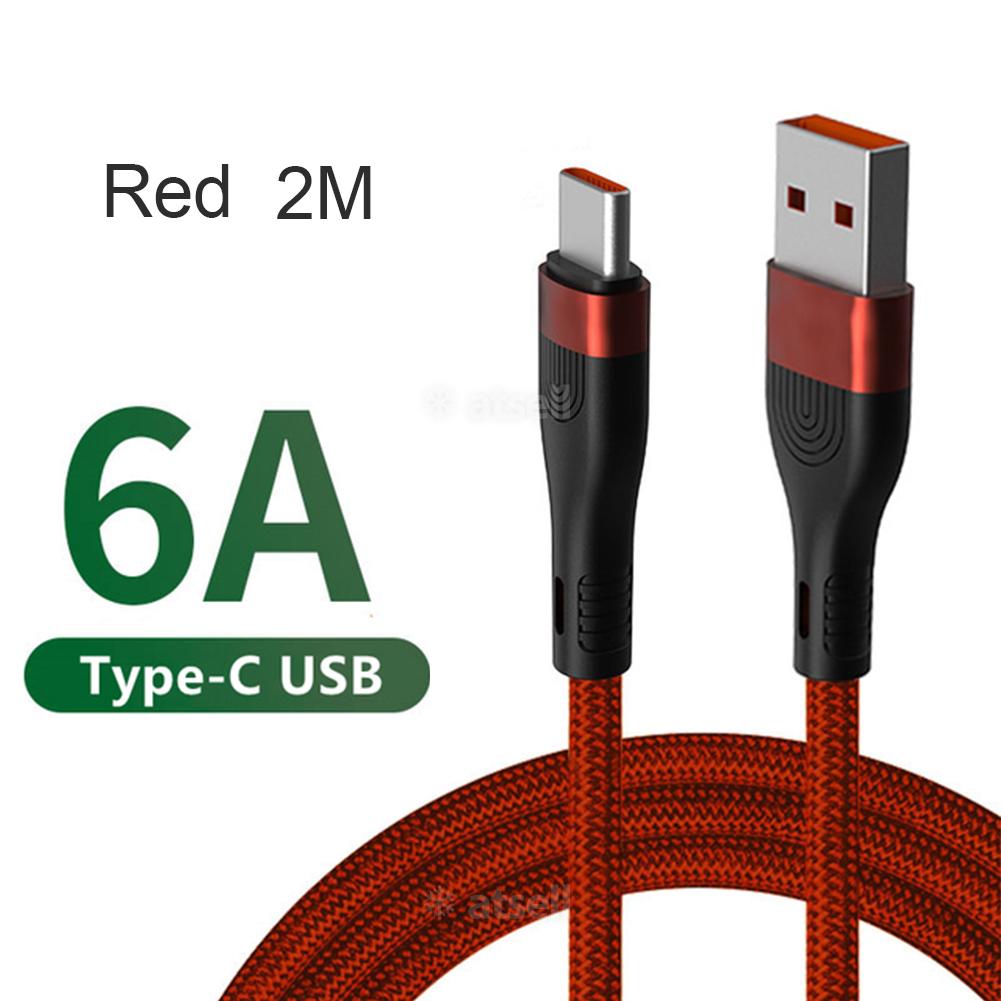 Type-C Cable 6A Charger Turbo Fast Charging for Xiaomi Mi 11 10 Pro 5G 9 Poco M3 X3 NFC Redmi Note10 K30s Tipo C