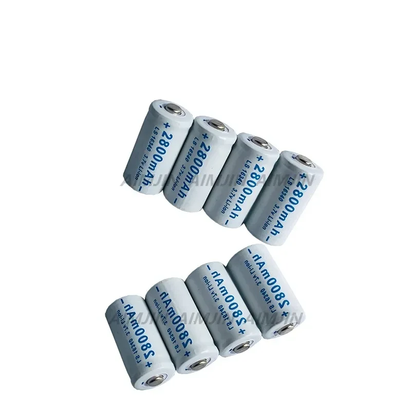 16340 genopladelige batterier,  cr123a batterier, 2800 mah , 3.7v li-ion med lcd dobbeltoplader, batteri, led-lommelygte, rejsevæglampe