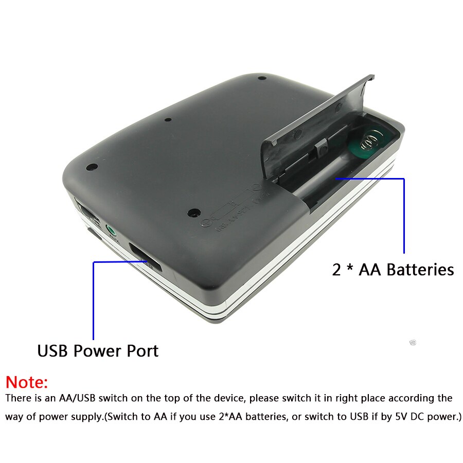 Lettore di cassetta autonomo, convertitore da cassetta portatile a MP3, registratore di musica, veloce da MP3 a USB registrato