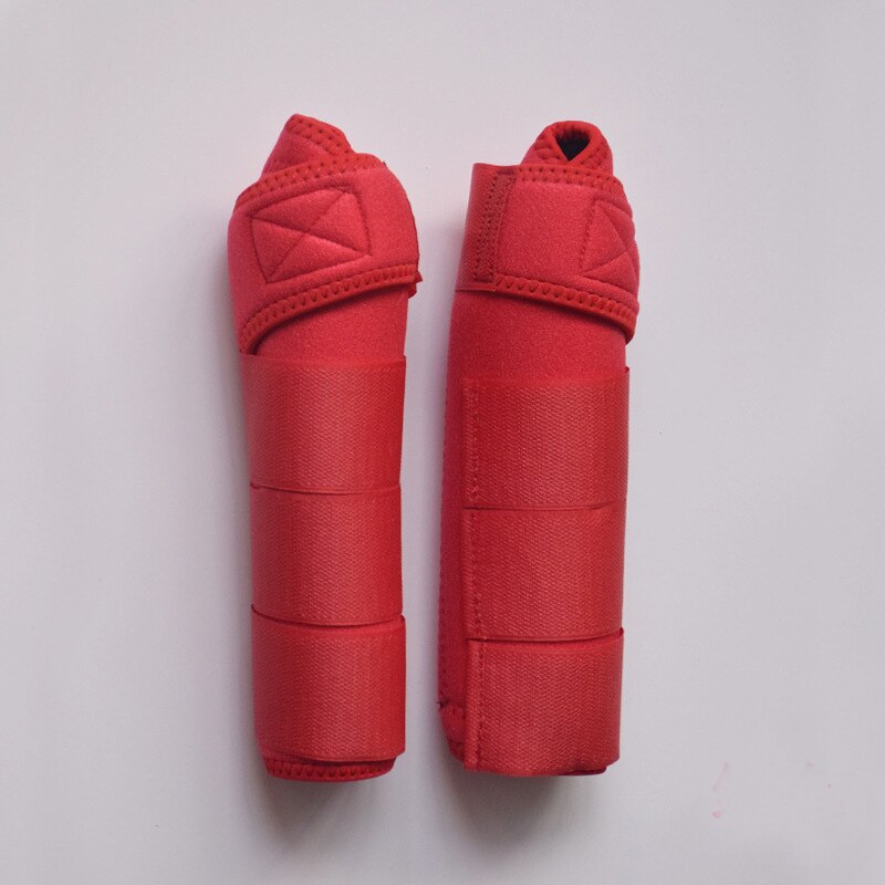 1Pair Newest Horse Riding Harness Leg Protector Equestrian Horse Care Legging Brace Riding Equitation Cheval Parden sport: Red