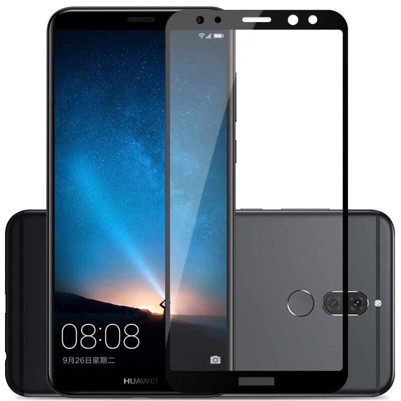 Für Huawei Kamerad 10 Lite Gehärtetem Glas Bildschirm Schutz voll Abdeckung glas Film für Huawei Nova 2i RNE-L21 RNE-L01: Schwarz Farbe