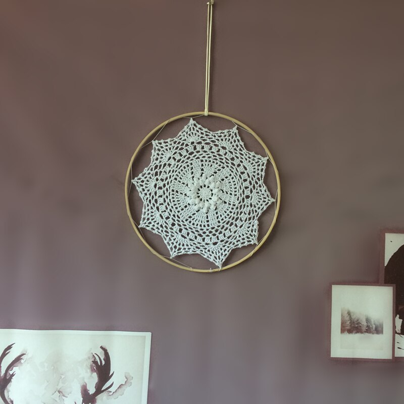 12 " grote dromenvanger handgemaakte wandhanger banboo ring dromenvangers huisdecoratie wanddecoratie wandtapijt
